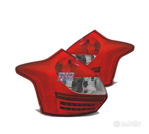 FANALI FORD FOCUS MK3 11-14 LED ROSSO CROMATO
