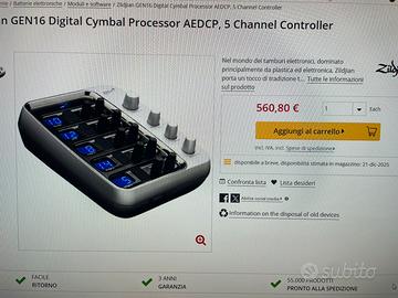 Zildjian gen 16 centralina + 5 trigger