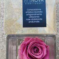 arredo casa Soprammobile artigianale con rosa stab