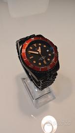 Orologio Custom Diver PVD Nero/Arancio artigianale