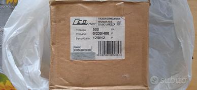 Trasformatore 500 VA, Pri.0-230-400V, Sec.12-0-12V