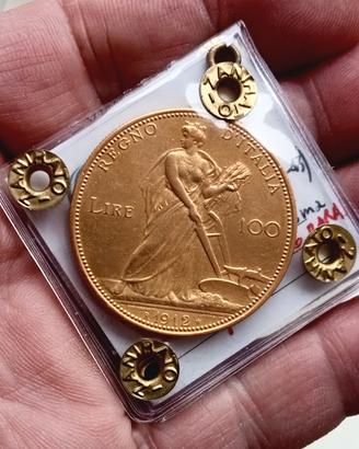 100 lire d'oro 1912 - Molto raro