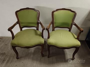 sedie poltroncine in legno