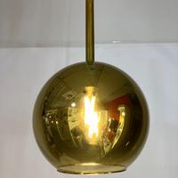 TOP LIGHT - Lampadario vetro sfera specchiato oro