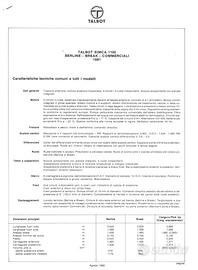 095 - SCH. TECN. - TALBOT SIMCA 1100 BERLINA BREAK