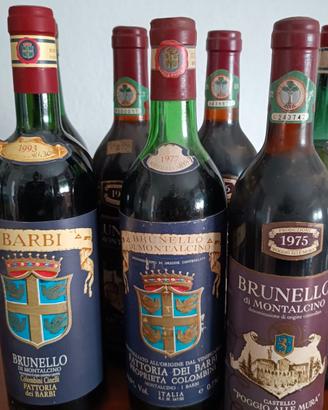 Bottiglie di Brunello da collezione