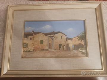 Quadro a olio 'Casa Colonica' 45x33