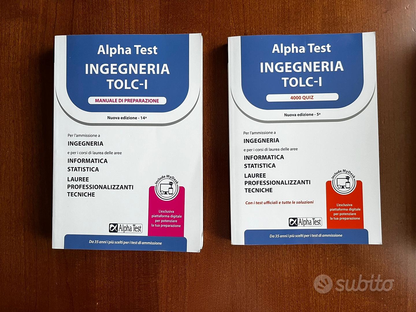 Alpha Test Ingegneria TOLC-I 2023/2024 NUOVO - Libri e Riviste In vendita a  Bergamo