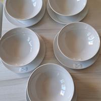 set ciotolina con piattino in porcellana