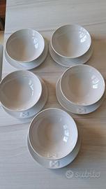 set ciotolina con piattino in porcellana