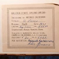 CALDERARA, acquaforte, tiratura postuma, quadro