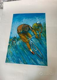 Aligi Sassu”I CICLISTI”Acquaf.Acquat.23/99-Certifi