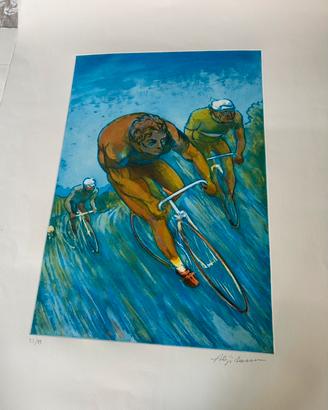 Aligi Sassu”I CICLISTI”Acquaf.Acquat.23/99-Certifi