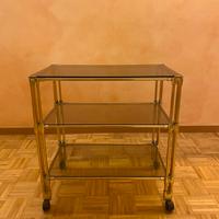 Carrello porta televisione in vertro con ruote