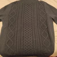 maglione girocollo blu