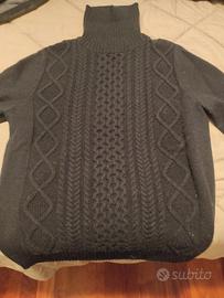 maglione girocollo blu