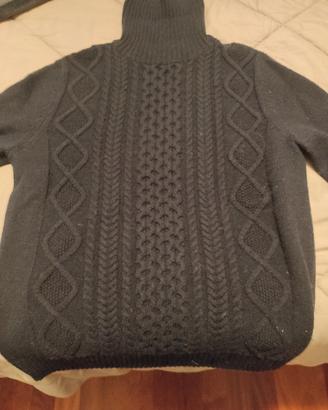 maglione girocollo blu
