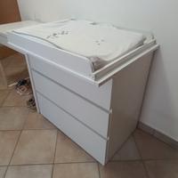 Fasciatoio per cassettiera Ikea Malm e accessori
