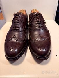 Scape Uomo wingtip/full brogue marrone scuro