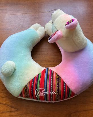 Cuscino Collo da Viaggio Peluche Alpaca Perù