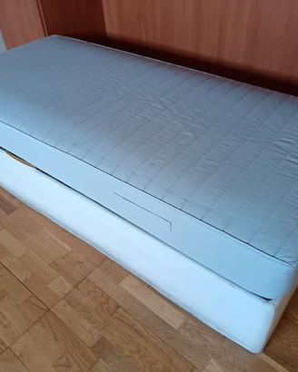 Letto singolo con cassettone e materasso incluso 