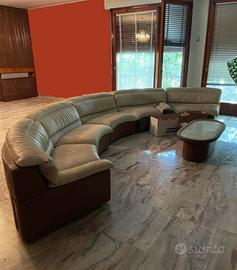 Divano in pelle semicircolare 10 sedute