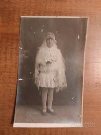 Prima Comunione anni '20 cartolina fotografica