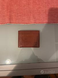 Portafoglio vintage Hispania in vera pelle marrone