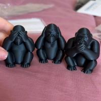 scimmiette in Resina set 3 pezzi 