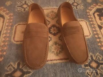 Mocassini per uomo 43 pelle scamosciata marrone