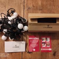 ghirlanda con lampadine da esterno nuova