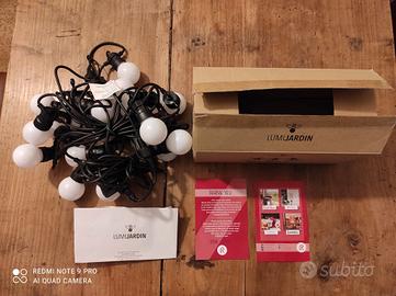 ghirlanda con lampadine da esterno nuova