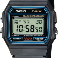Casio F-91 blu, oro, verde