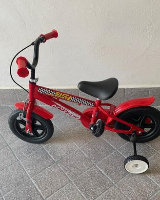 Bicicletta bimbo/bimba 12’ con rotelle Disney Cars
