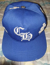 Cappellino Chrome Hearts CH blu croci hip-hop hat