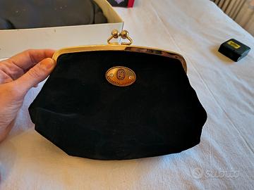 clutch pochette borsa a mano vintage nero velluto