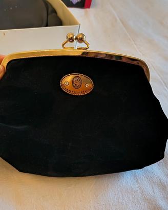 clutch pochette borsa a mano vintage nero velluto