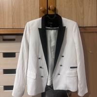 Giacca donna bianca mango nera