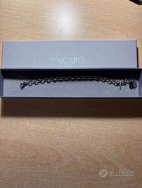 Bracciale S'AGAPÕ con Quadrifoglio in Acciaio