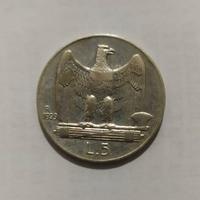Regno d'Italia 5 LIRE 1929 **AQUILOTTO** arg.835