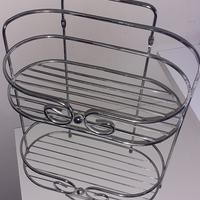 Porta oggetti cestello cucina bagno cromato