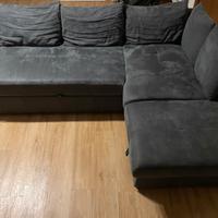 Divano letto a L con contenitore