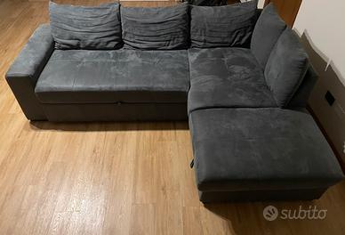 Divano letto a L con contenitore