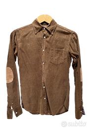 Camicia uomo marrone/camel a coste Alcott