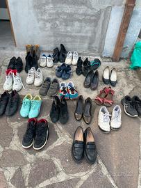 Lotto 22 paia di scarpe usate uomo, donna e bambi