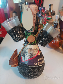 Bottiglia sabbiata liquore dolce GENEPY