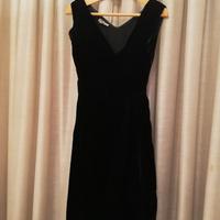 Vestito vintage in velluto nero