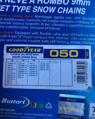 Catene Neve GoodYear 050 a rombo da 9mm