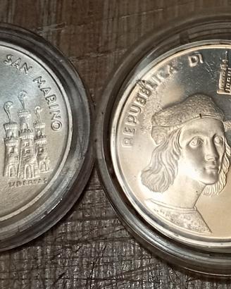 #2297 – 2 Monete Argento San Marino RAFFAELLO