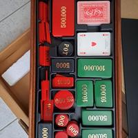 scatola gioco di carte con fiches